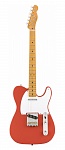 Фото:Fender Vintera '50S Telecaster Fiesta Red Электрогитара, цвет красный, чехол