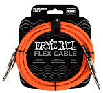 Фото:Ernie Ball 6416 Кабель инструментальный Flex, прямой - прямой джеки, 3 м, оранжевый