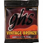 Фото:GHS VN-L Vintage Bronze Комплект струн для акустической гитары