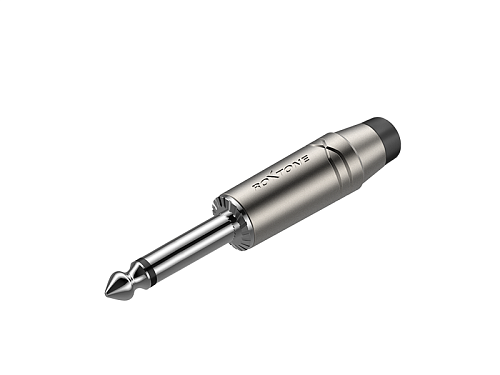 Roxtone RJ2PP-BK-NN Разъем jack 1/4" моно, серебро