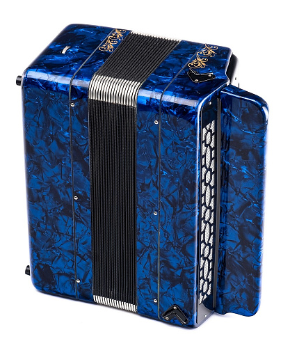 Тульская гармонь BN-40-BL Баян ученический двухголосный Этюд-205М2, 55х100-II, синий