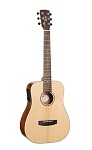Фото:Cort Earth-GO-OP-wbag Электро-акустическая гитара, цвет натуральный, с чехлом