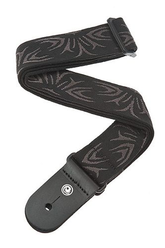 Planet Waves 50F078 Тканный ремень для гитары, рисунок «Tattoo», черный/серый