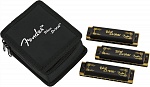 :Fender Blues DeVille Harmonica Pack of 3 with Case   , 3   
