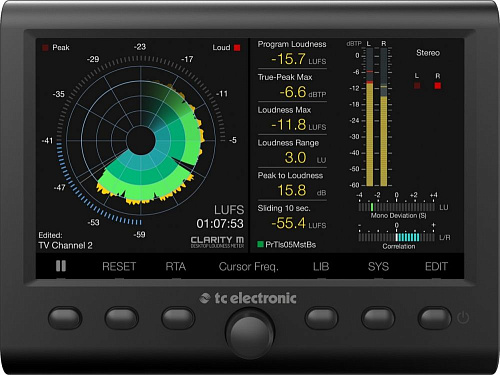 TC electronic Clarity M ЖК-монитор Стерео и 5.1 измеритель громкости