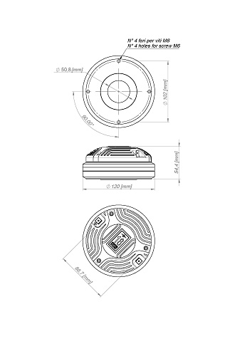 EighteenSound ND32ST/8 Драйвер 2", неодим, 8 Ом, 120 Вт AES