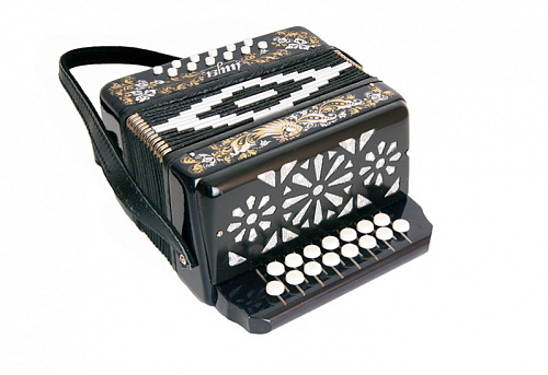 Шуйская гармонь S40XL-C-BLACK Гармонь "Сувенир" 15х12-I, черная, палехская роспись