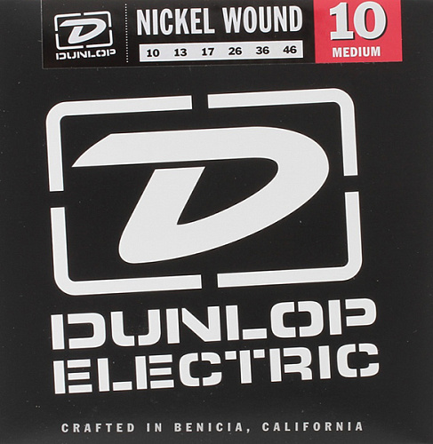Dunlop DEN1046 Комплект струн для электрогитары, никелированные, Medium, 10-46