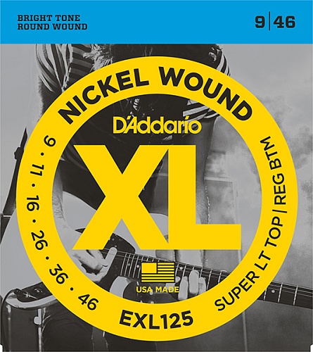 D'Addario EXL125 XL NICKEL WOUND Струны для электрогитары, 9-46