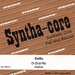 Фото:Pyramid 186201 Syntha-core Отдельная струна А/Ля для виолончели размером 4/4, комплект 4 шт