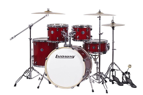 Ludwig LC197-3 Accent Pro Барабанная установка, красная, 2 коробки