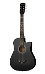 Фото:Fante FT-D38-BK Акустическая гитара, с вырезом, черная (уценка)***