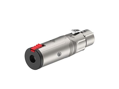 Roxtone RA3XFJF Переходник 3P XLR Female - 6.3 stereo Jack Female, металл