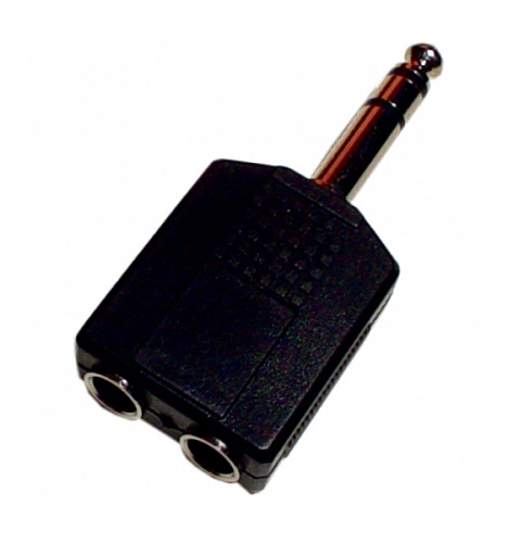 Soundking CC312 Переходник (разъем переходной) 6,35 мм, штекер, стерео - 2х6,35 мм, гнезда