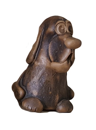 Керамика Щипановых SB02 Свистулька большая Собака, обварная