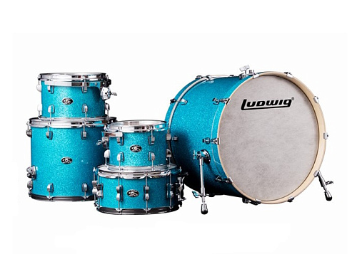 Ludwig LCEM52206 Evolution Maple PRO Барабанная установка, голубая,  (4 коробки)