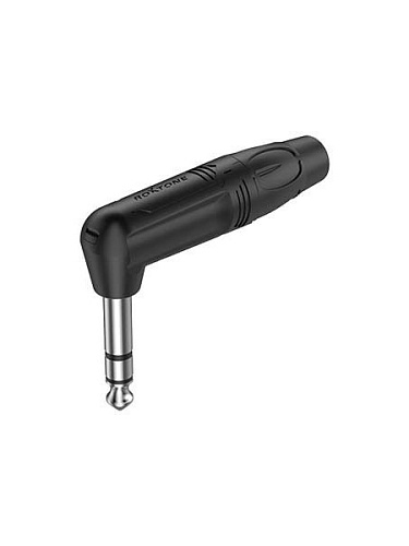 Roxtone RJ3RP-BN Разъем инструментальный угловой 6.3 мм, цвет черный