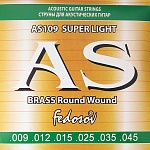 Фото:Fedosov AS109 Brass Round Wound Комплект струн для акустической гитары, латунь, 09-45