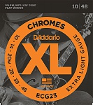 Фото:D'Addario ECG23 Chromes Flat Wound Комплект струн для электрогитары, Extra Light, 10-48
