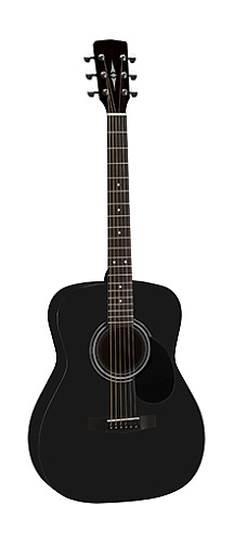 Lutner LAF510-BKS Акустическая гитара, цвет черный матовый