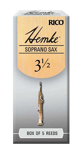 Rico RHKP5SSX350 Hemke Трости для саксофона сопрано, размер 3.5, 5шт