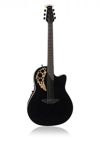 Ovation 1778TX-5 ELITE T Mid Cutaway Black Textured Электроакустическая гитара
