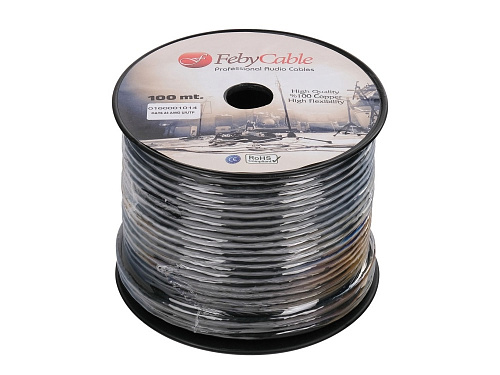 Feby Cable CAT6UBK-100 Кабель цифровой CAT6U/UTP, черный, 100 м