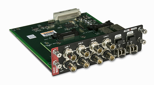 Allen&Heath DLIVE-M-DL-SMADI Аудио интерфейс SuperMADI, 96kHz, 128 I/O, 8x BNC, 4 слота SFP