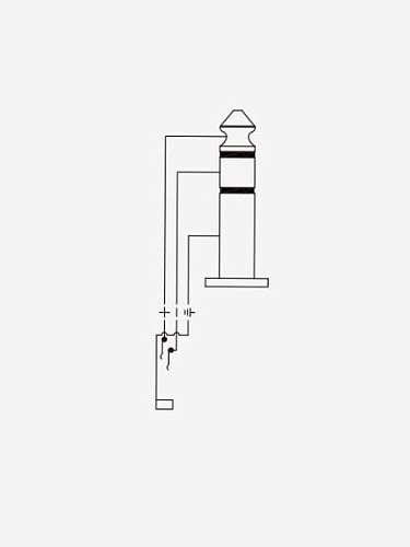 Roxtone RPAN240 Переходник 3,5 mm stereo Female Jack - 6,3 stereo Male Jack, цвет черно-красный