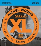 Фото:D'Addario EXL110 XL NICKEL WOUND Струны для электрогитары, 10-46