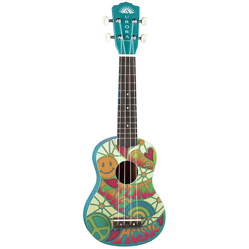 Luna AR UKE PEACE  укулеле сопрано детская, рисунок "мир"