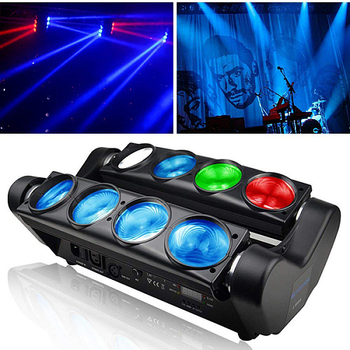 Big Dipper LM80 Spider beam Светодиодный прожектор смены цвета (колорчэнджер, светодиодная цветомузыка) "паук", 8х8Вт