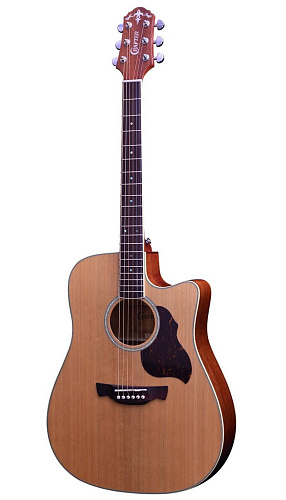 Crafter DE-7/NC Электроакустическая гитара Дредноут с чехлом