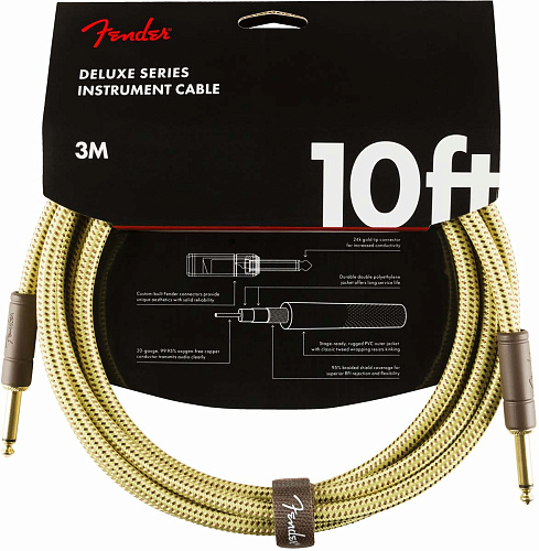 FENDER DELUXE 10' INST CABLE TWD Инструментальный кабель, 3.05 м