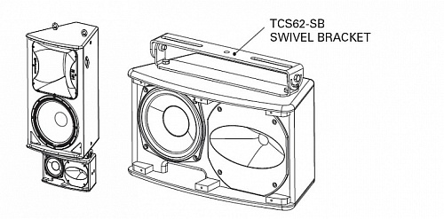 Turbosound ATHENS TCS62-SB-WH Поворотный кронштейн для горизонтального крепления TCS62