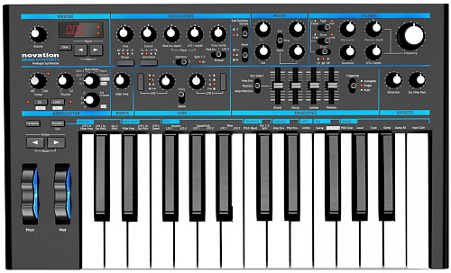 Novation Bass Station II Аналоговый синтезатор, 25 клавиш