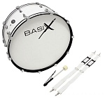 Фото:BASIX Маршевый бас-барабан 24 x 10" (белый). Ремни и колотушка в комплекте