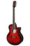 Фото:Martin Romas MR-440 RDS Гитара акустическая 40”, цвет красный бёрст