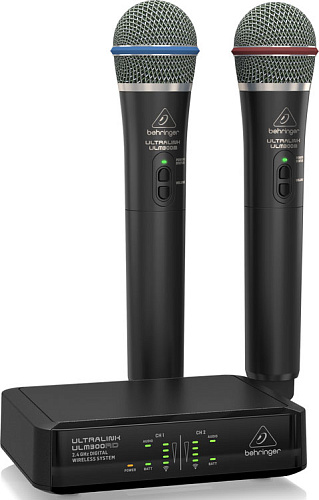 Behringer ULM302MIC Радиосистема 2,4 ГГц, двойная с ручными передатчиками и стационарным приёмником