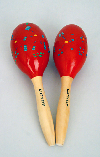 Fleet M2 Деревянные маракасы на ручке диаметр 8.2cм, длина 28см.