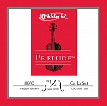 Фото:D'Addario J1010-1/4M Prelude Комплект струн для виолончели размером 1/4, среднее натяжение
