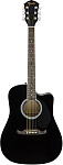 Фото:FENDER FA-125CE Dreadnought, Black Электроакустическая гитара