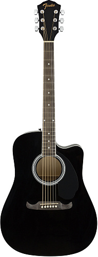 FENDER FA-125CE Dreadnought, Black Электроакустическая гитара