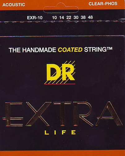 DR EXR-10 Extra Life Комплект струн для акустической гитары