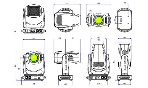 Silver Star SS9181SC НС Pluto 800 Profile HC Поворотная «голова» Profile Spot CMY