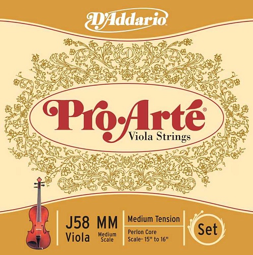 D'Addario J58-MM-B10 Pro-Arte Струны для альта, среднее натяжение, 10 комплектов