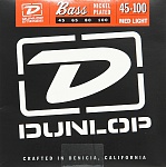 Фото:Dunlop DBN45100 Комплект струн для бас-гитары, никелированные, Medium Light, 45-100