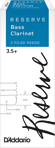 Rico DER0535 Reserve Трости для кларнета бас, 5шт