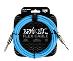 Фото:Ernie Ball 6412 Кабель инструментальный Flex, прямой - прямой джеки, 3 м, синий