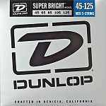 Фото:Dunlop DBSBN45125 Super Bright Комплект струн для 5-струнной бас-гитары, никелированные, Medium, 45-125